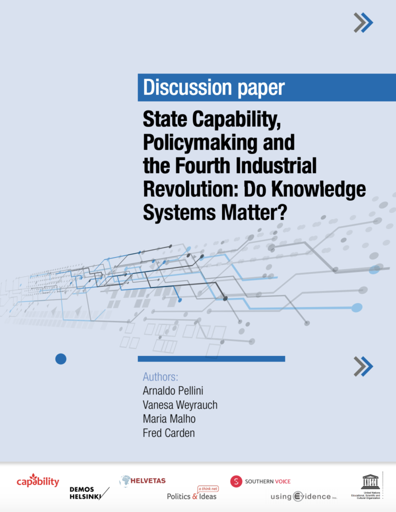 State Capability, Policymaking and the Fourth Industrial Revolution: Do Knowledge Systems Matter?