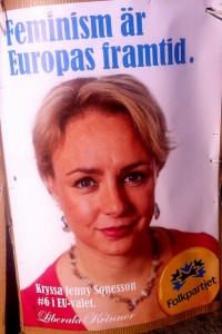 Jenny Sonesson Folkpartiet: Feminism är Europas framtid. 